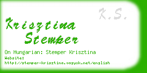 krisztina stemper business card